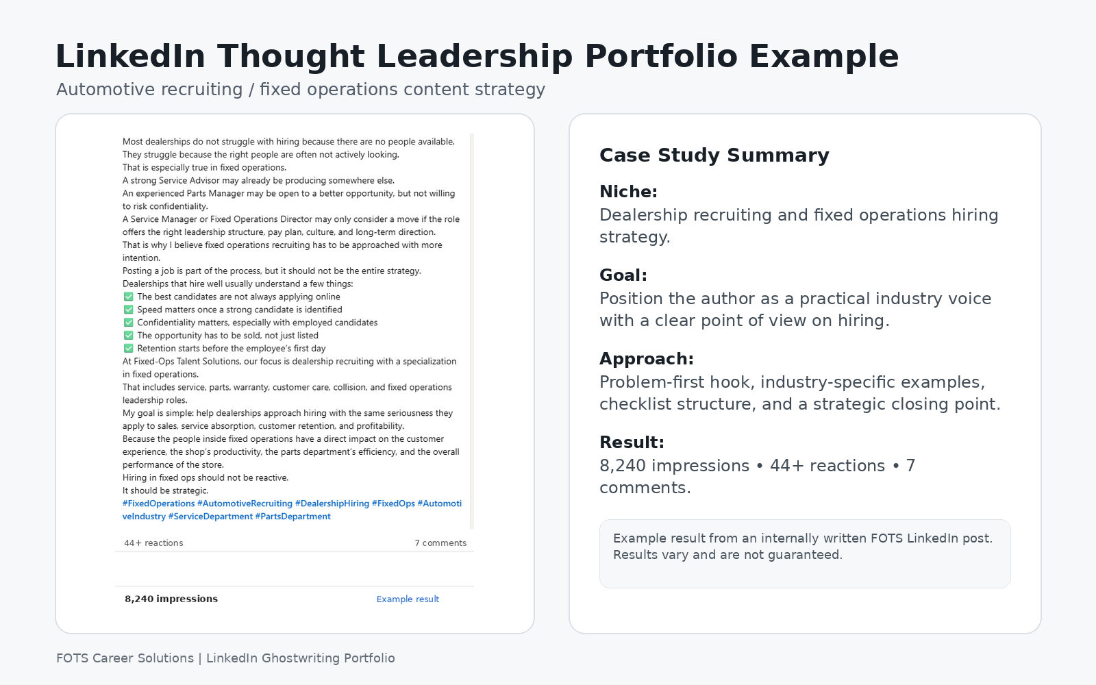 Ghost Writing Case Study